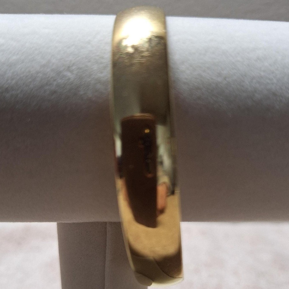 Vintage Monet bangle bracelet gold tone high polished